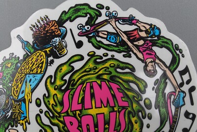 Slime Balls スケートボード ワッペン　ビンテージ　サンタクルーズ Santa Cruz Speed Wheels Slime Balls Clear OG Z86A Vintage