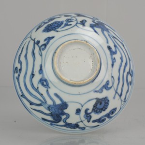Antique Chinese KoSometsuke 17C Porcelain Ming Transitional Fenghuang Bo...