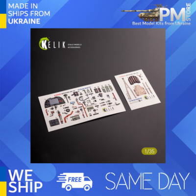 Kelik K35035 1/35 Spitfire Mk.VB interior 3D decals for Border Models kit