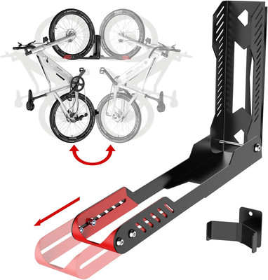 IMAYCC No Lifting Bicycle Wall Mount, Vertical Adjustable Foldable Wall Mount Bi