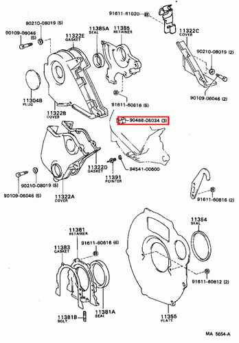 Genuine LandCruiser 80 75 70 78 Series 1HZ 1KZ 1PZ 1HD Timing Belt Cover Clip - Picture 12 of 20