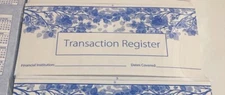 TWO checkbook transaction register - Reconcile Statements - keep bills in order