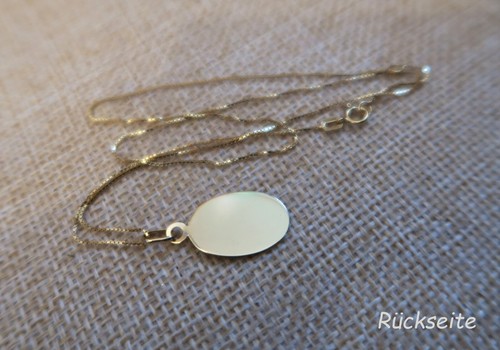 ECHT GOLD *** Engel Schutzengel oval Anhänger 24 mm , Kette - Picture 6 of 9
