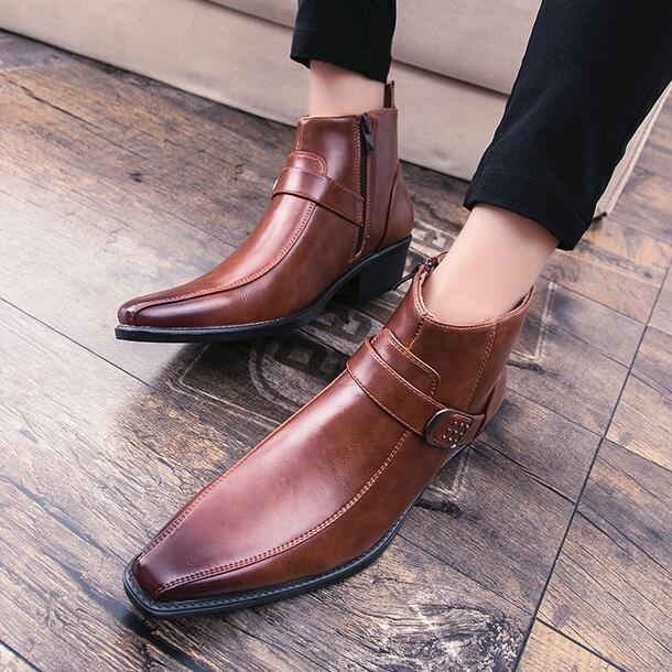 Gli uomini del piede fibbia alte gli stivaletti di di di tacco cubano britannico casual scarpe sz 8cf18e Gli uomini del piede fibbia alte gli stivaletti di di di tacco cubano britannico casual scarpe sz 8cf18e