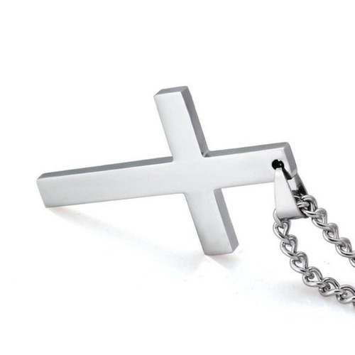 Necklace Cross Pendant Stainless Steel Men New Tank Chain Access Gift G7U GH89 - Picture 4 of 15