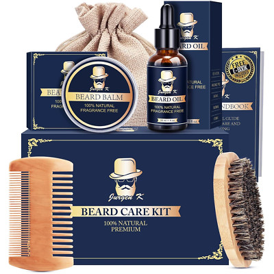 Regalos Día del Padre: kit barba hombre con aceite, peine y cepillo.