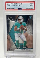 2020 Panini Mosaic #203 Tua Tagovailoa ROOKIE CARD ~ PSA 9. rookie card picture