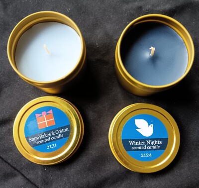 2 PartyLite KERZENDOSEN:Winter Nights & Snowflakes/Brenndauer je ca. 14h NEU RAR