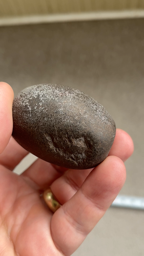 NATIVE INDIAN ARTIFACTS - LARGE STONE BEAD - TRADE BEAD 2" LONG - Video 1 of 1