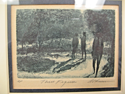 Harold Altman lithographレスティングカップル　リトグラフ Harold Altman lithographレスティングカップル リトグラフ Harold