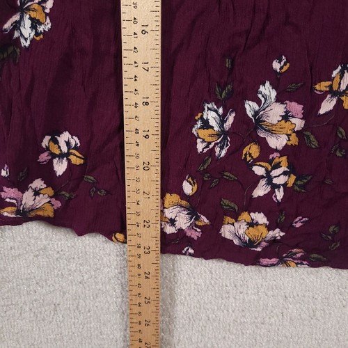 Wallflower Shirt Youth Girls XL Purple Floral Sleeveless Crochet High Neck - Picture 7 of 12