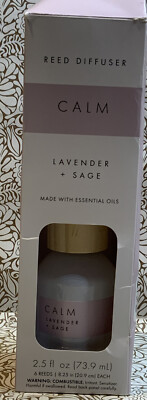   Reed Oil Diffuser With Wooden Cap CALM Lavender + Sage