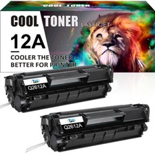 2 x Compatible with HP Q2612A 12A Toner LaserJet 1012 1010 1018 1020 3030 3020