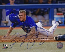 Brett Lawrie Signed Baseball 8x10 Photo Toronto Blue Jays Sliding Autographed