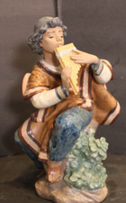 LLADRO ANDEAN FLUTE PLAYER 2174 -8" BY 11 1/2"