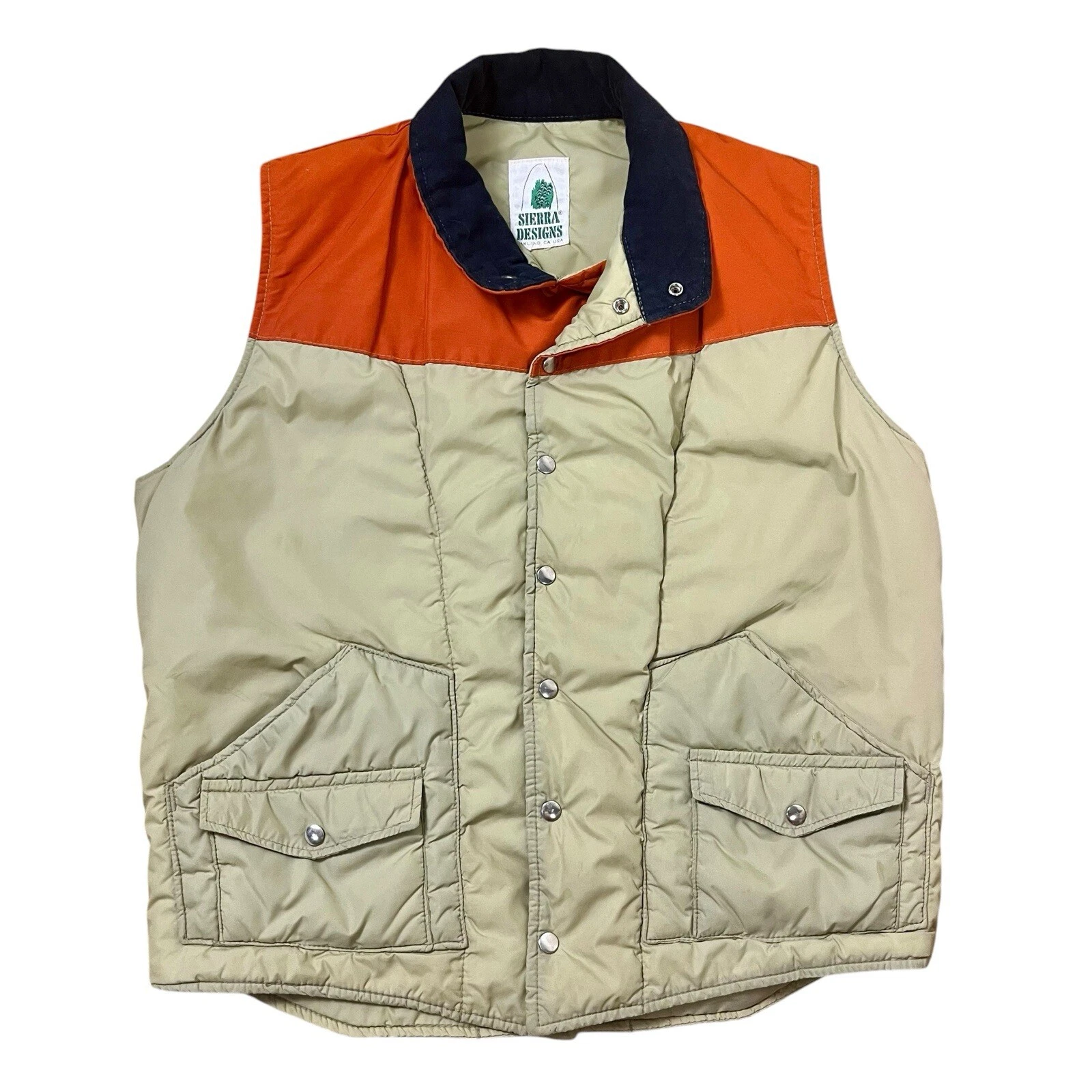 Vtg Sierra Design Hunting Vest GORP Trailwear Quilted Utility Puffer Mens Sz S