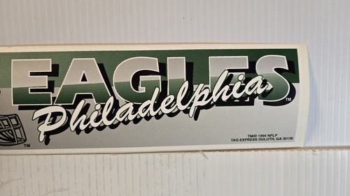 PHILADELPHIA EAGLES Vintage Team Bumper Sticker Decal Strip - Picture 3 of 3