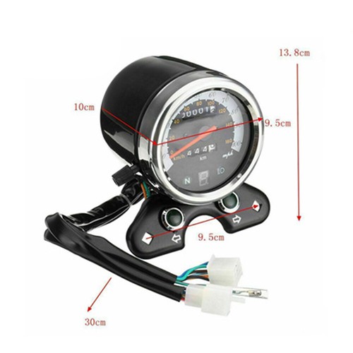Motorcycle Speedometer for 12V universal motorcycle Digital LED Odometer - Picture 3 of 8