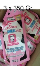 3X 350g. A BONNE  Spa Milk Salt Moisturizing Whitening Salt Scrub Pouring 3 Pack