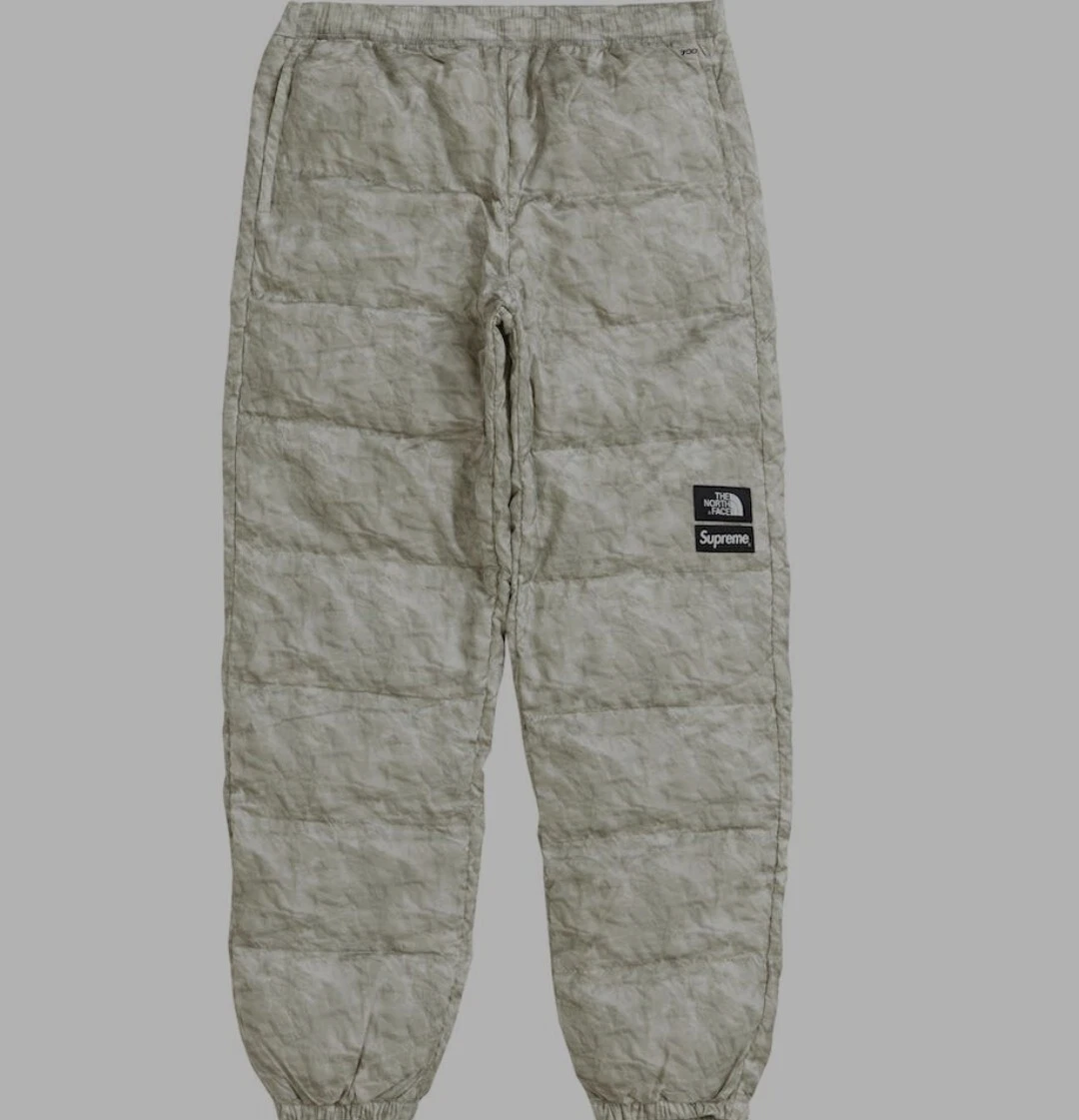 Supreme x The North Face Paper Print Nuptse Pant Size Extra Large