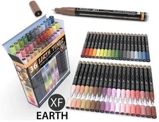 36 Acrylic Paint Pens Skin and Earth Tones  (0.7mm EXTRA FINE)
