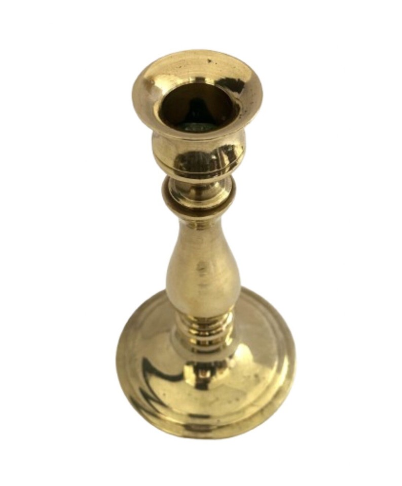 Pair Of Heavy Solid Brass Candlesticks 7 inches Tall Candle Holders eBay