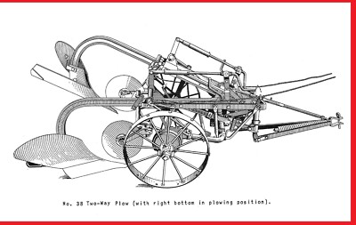 IH McCormick No. 38 2 Way Plow Pull Type Hillside Trailer Plow 