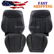For 2009-2014 Ford F150 Lariat Driver & Passenger Bottom-Top Seat Cover Black