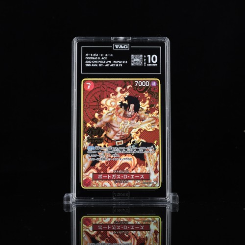 Portgas.D.Ace (One Piece Japanese Version 2nd Anniversary Set) graded TAG 10 for sale on eBay