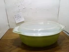Vintage Green Pyrex Casserole Dish With Easy Store Lid Glass
