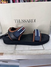 Trussardi Sandal Women Black/Blue Size Eu38 Outsole 26cm