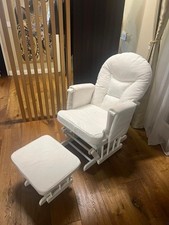 Fauteuil Relax Dondolo Avec Repose-Pied, Coloris Bianco 1 Place, Polyester