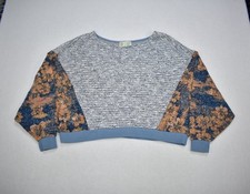 Anthropologie Saturday Sunday Womens Flora Printed Sweater Small Multi Boxy Knit