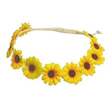 Sunflower Crown Hippies Daisy Hair Wreath Bridal Headpiece Photo Props
