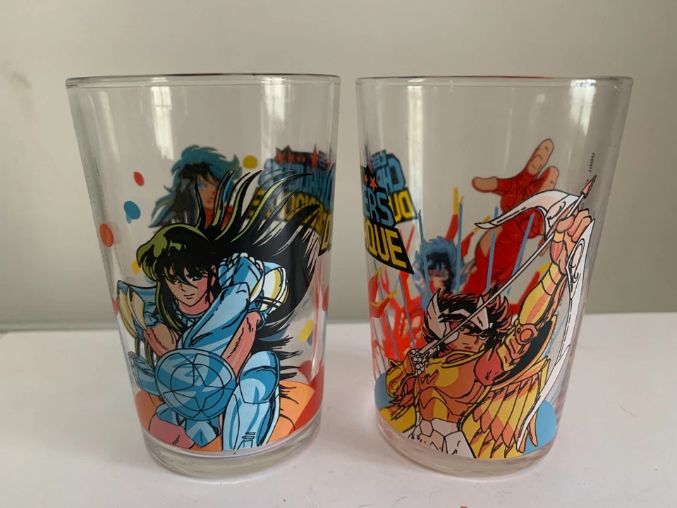 LOT 2 VERRES LES CHEVALIERS DU ZODIAQUE - MASAMI KURUMADA 1986 - Bild 1 von 3
