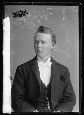 Photo:Lemuel Snow Portrait c1891-1894 Young Man Suit Bow Tie