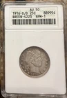 1916 D/D 25c Barber Silver Quarter Breen-4223 RPM-1  ANACS AU 50