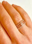 Dainty Rose Gold Plated Solitaire CZ Stack Ring Eternity Bridal Band .925 Size 6 — photo 7