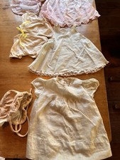 Lot Of Vintage Baby Girl Clothes Smocking Embroidery Dresses Bonnets Shirt