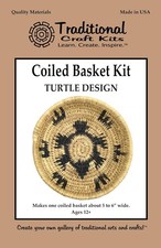 Coiled Basket Weaving Kit Turtle Design Tray Project Intermediate DIY Supplies