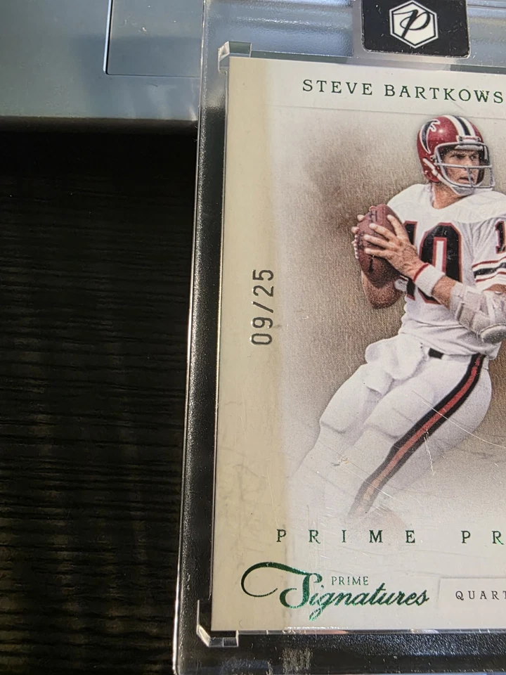 2012 Panini Prime Signatures Steve Bartkowski GREEN SSP /25 Falcons MINT!! - Image 4 of 4