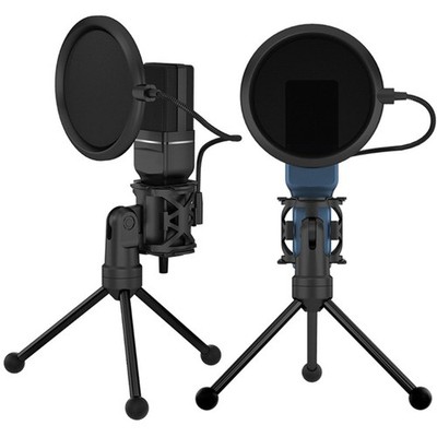 USB Microphone Computer Condenser PC Gaming Mic with Tripod Stand for Streaming