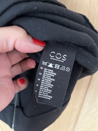 COS Black Dress 68% Wool 8 Excellent Condition - Picture 5 of 5