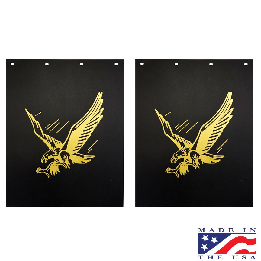 GOLD EAGLE 3/16 Mud Flaps Poly  24” X 30” SEMI TRUCK MUD FLAP (pair) Black-image