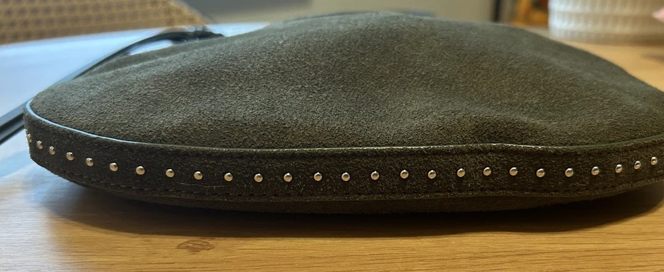 Bolso Sillín Cuero Gamuza Oliva Tachonado Monedero Rebecca Minkoff Boho Alt Western Foto 2 de 4