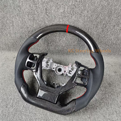 Customized black leather carbon fiber steering wheel for 2016 Lexus GS200t