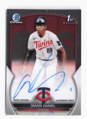 2023 Bowman Chrome Prospect Autographs #CPA-OD Omari Daniel Twins SP RC