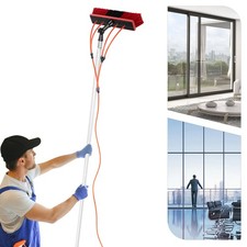 26FT Water Fed Pole Cleaning Brush Tool For Window+ Solar Panel Clean Washing US