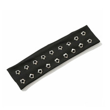 Grommet Headband,Women Hollow Out Eyelets Elastic Hairband,Punk Style Rivets Hea