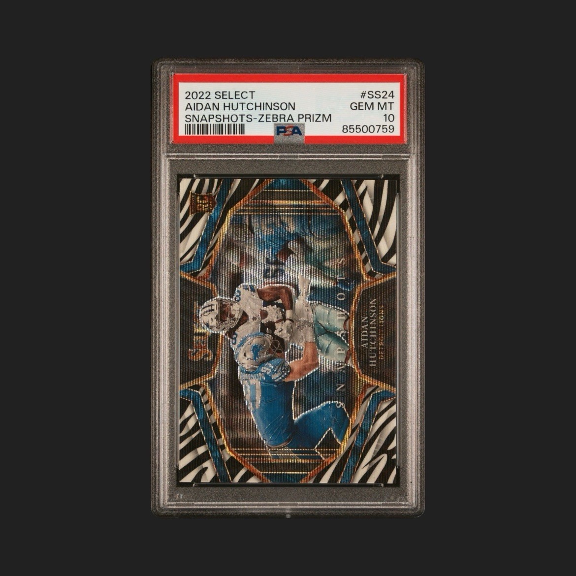 Aidan Hutchinson Panini Select Snapshots #SS24 Zebra Prizm